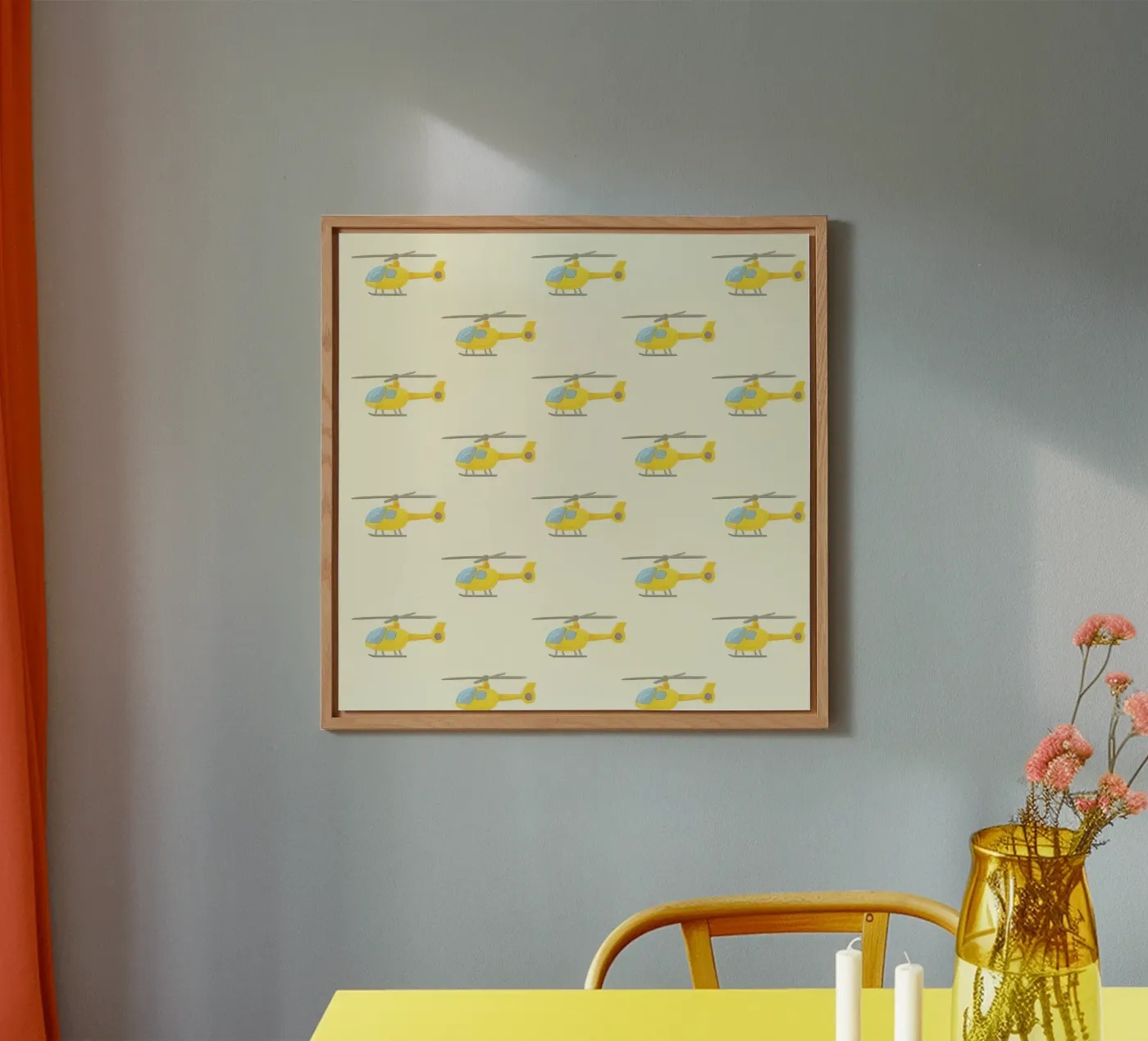 Yellow Helicopter Pattern pannello forex da earl BM