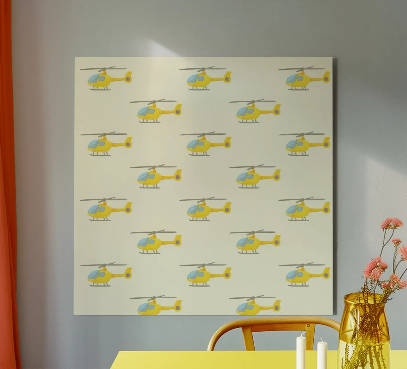 Yellow Helicopter Pattern pannello forex da earl BM