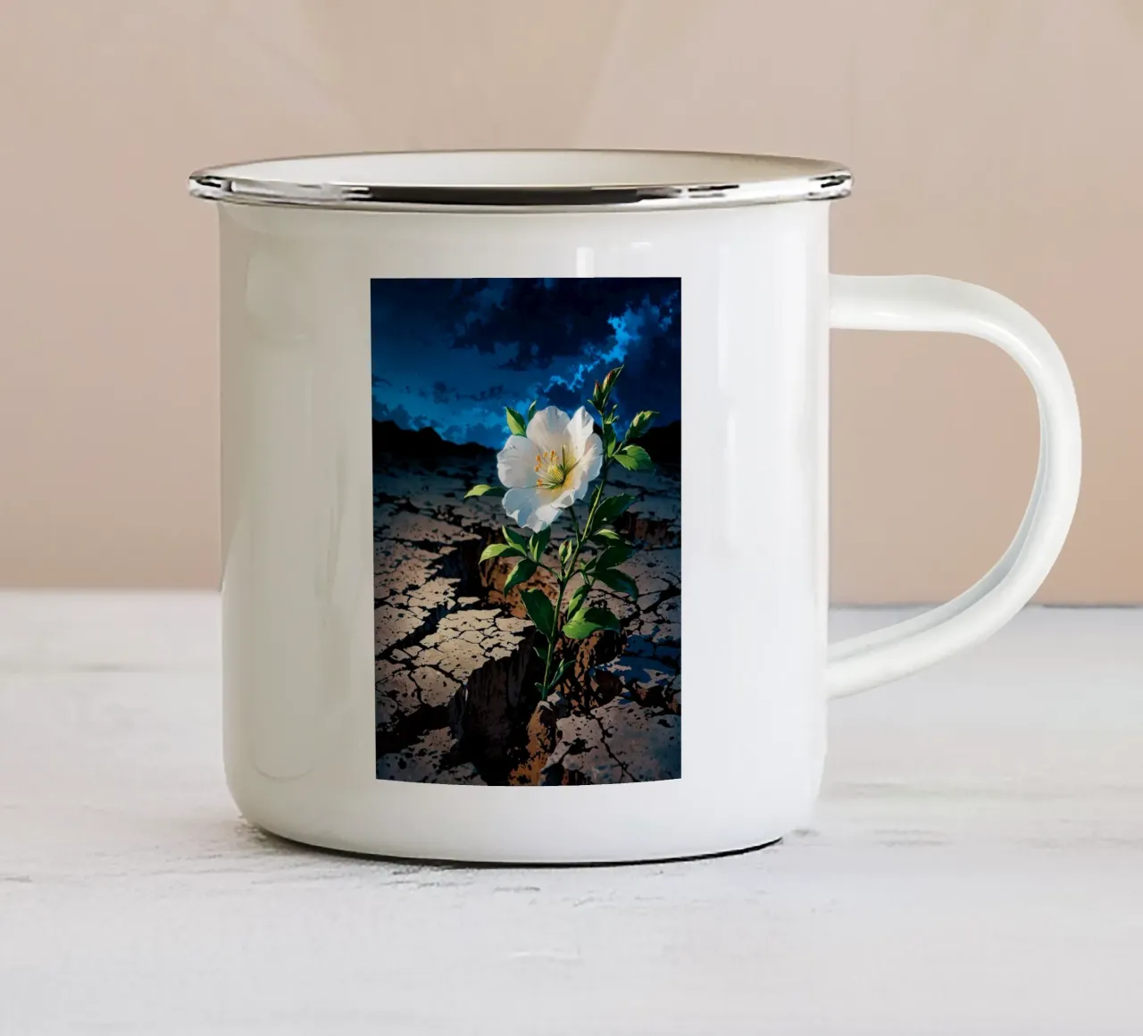 L'ultima fioritura tazza in smalto da uniqe world