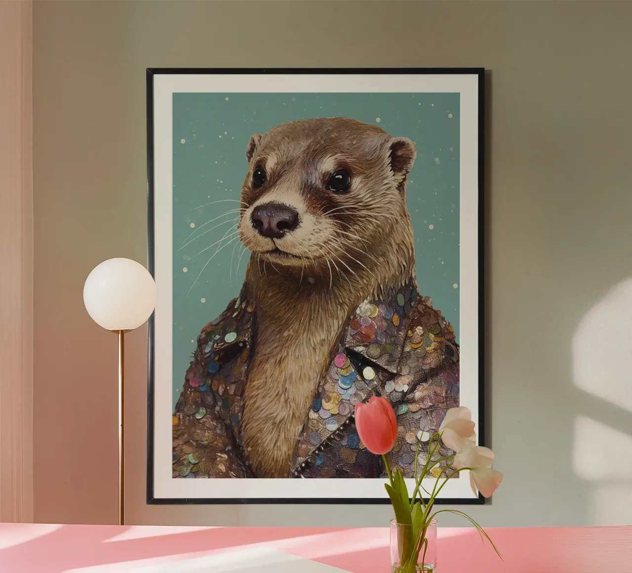 Beaver poster con telaio in alluminio da Artsy Bessy