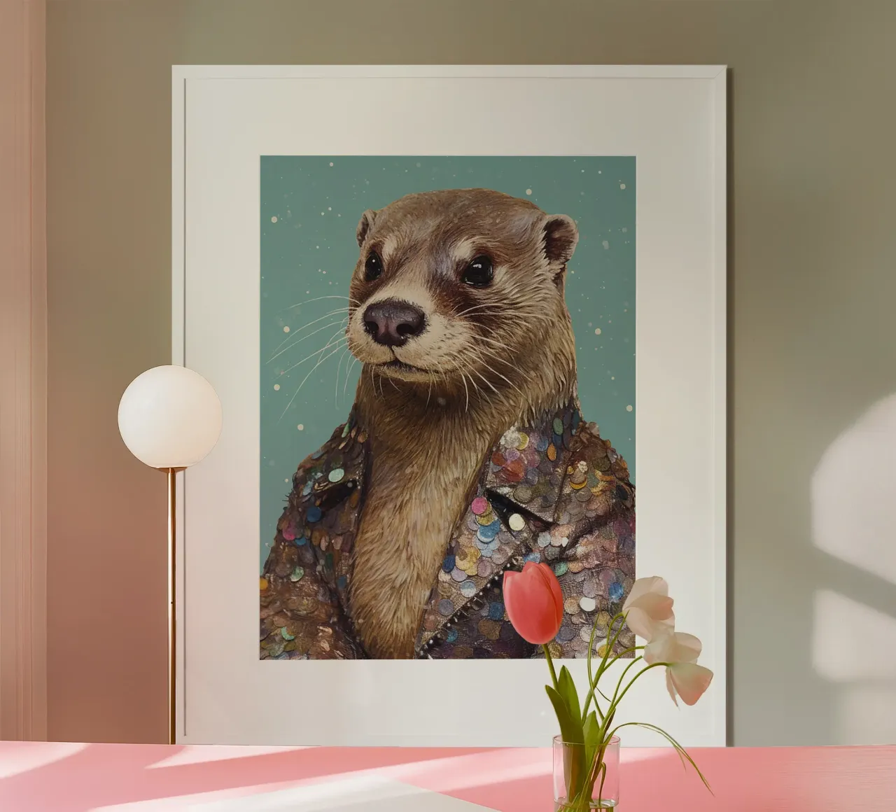 Beaver poster con telaio in alluminio da Artsy Bessy
