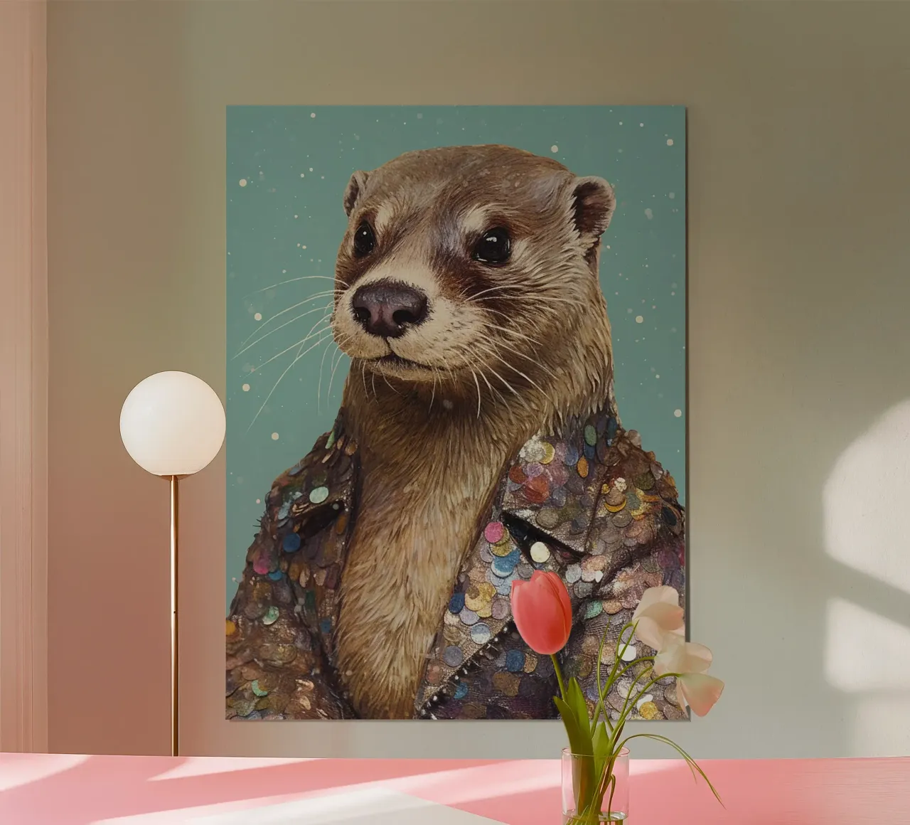 Beaver poster con telaio in alluminio da Artsy Bessy