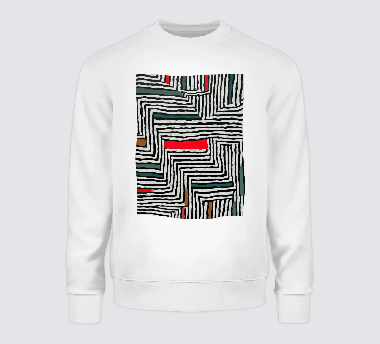 Circle & Leaf Pattern felpa da Sienna Atelier