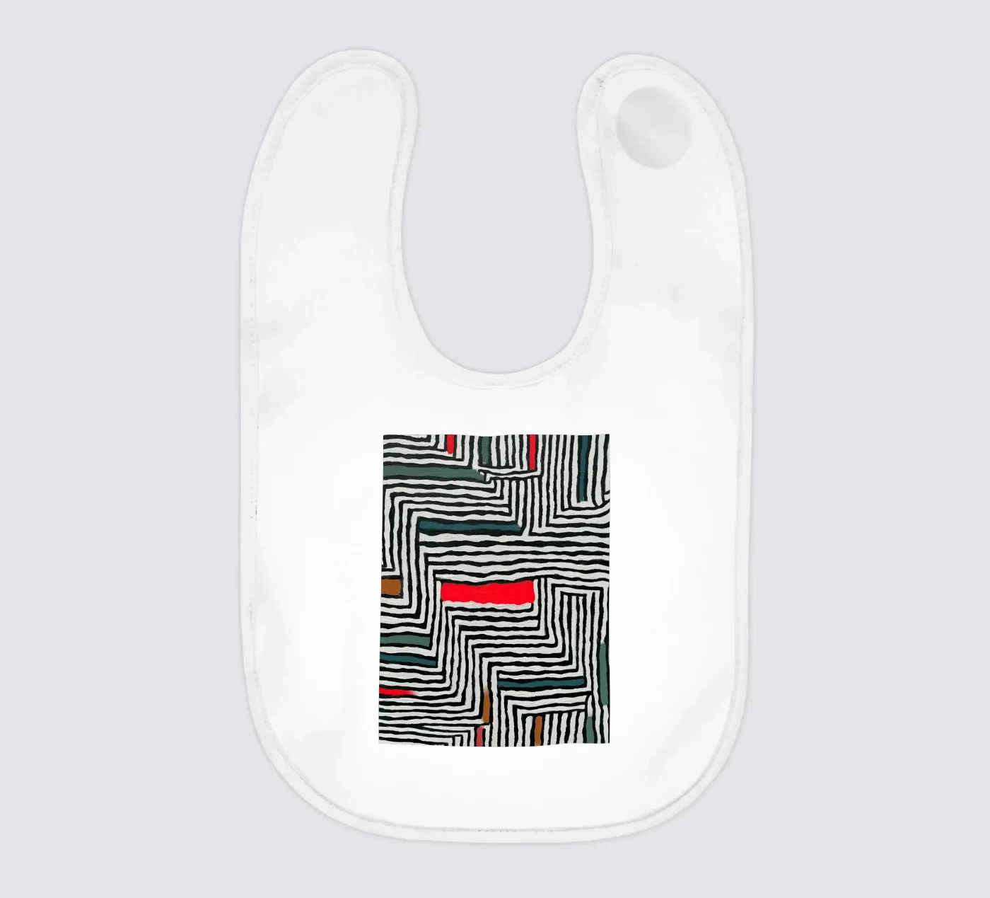 Motivo a cerchi e foglie bavaglino da Sienna Atelier