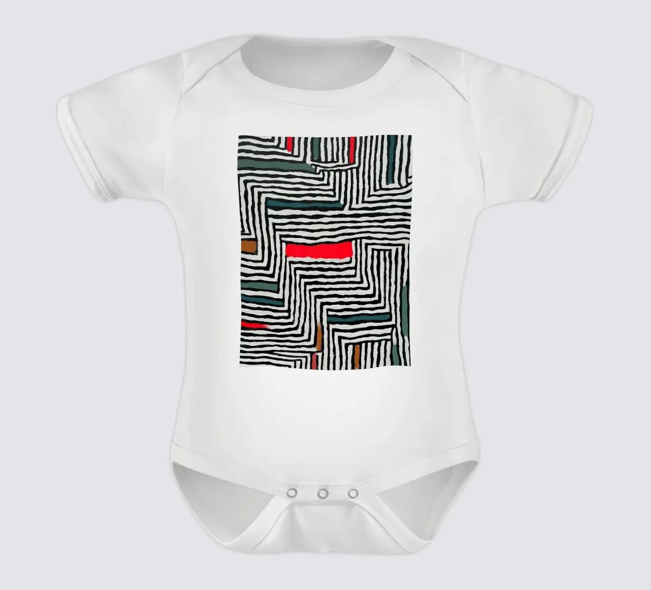 Motif de cercle et de feuille body bébé de Sienna Atelier