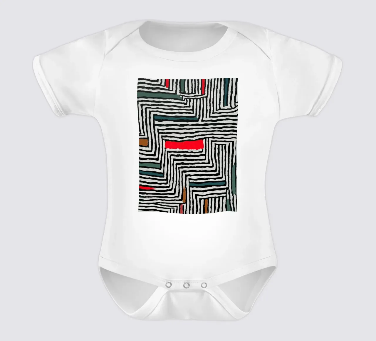 Motif de cercle et de feuille body bébé de Sienna Atelier