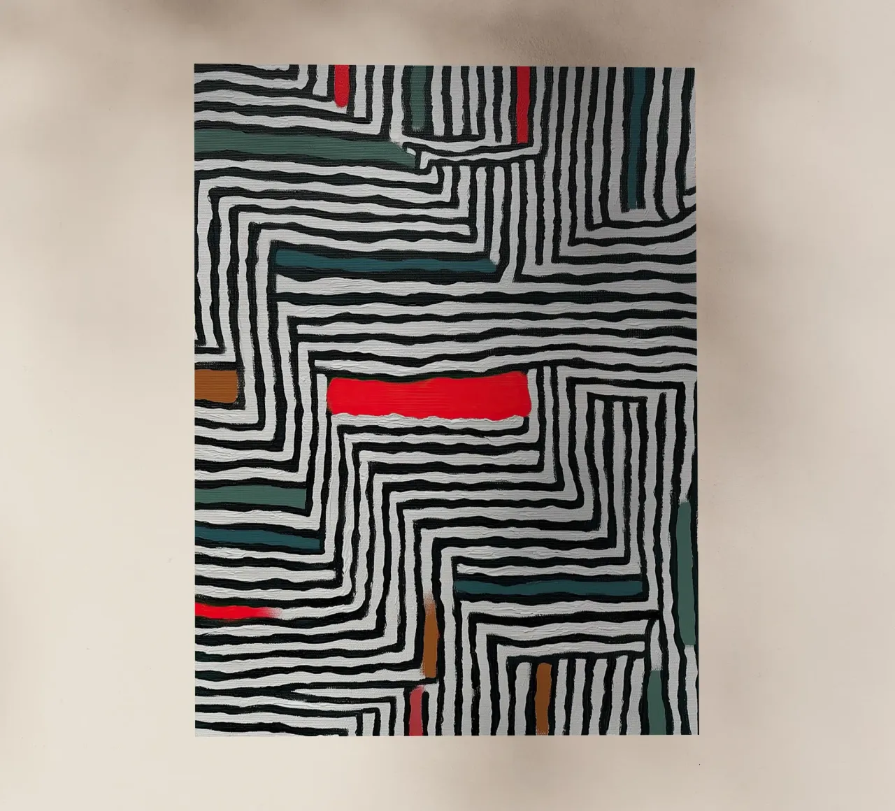 Motivo a cerchi e foglie pellicola backlit da Sienna Atelier