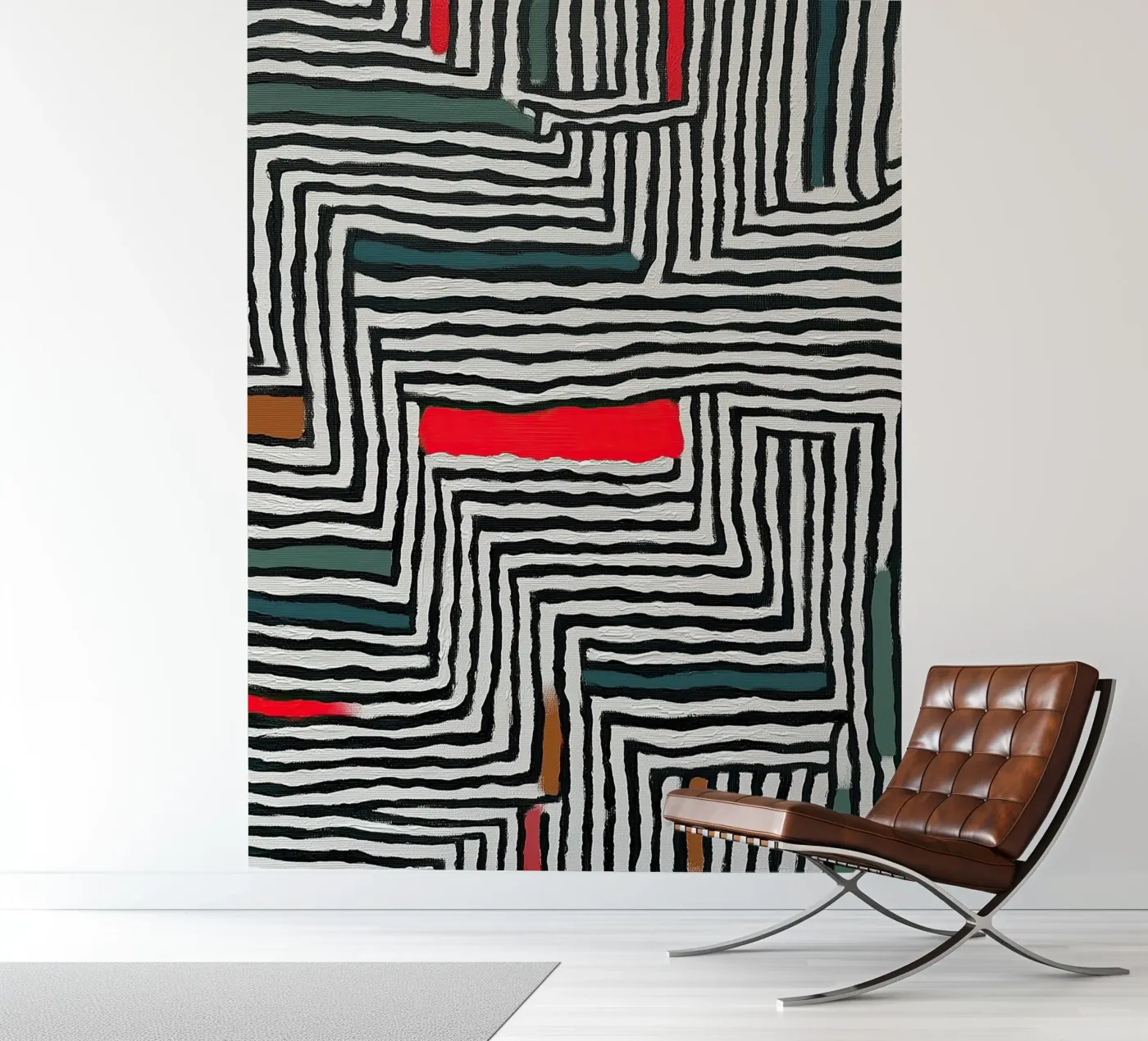 Circle & Leaf Pattern Fototapete von Sienna Atelier