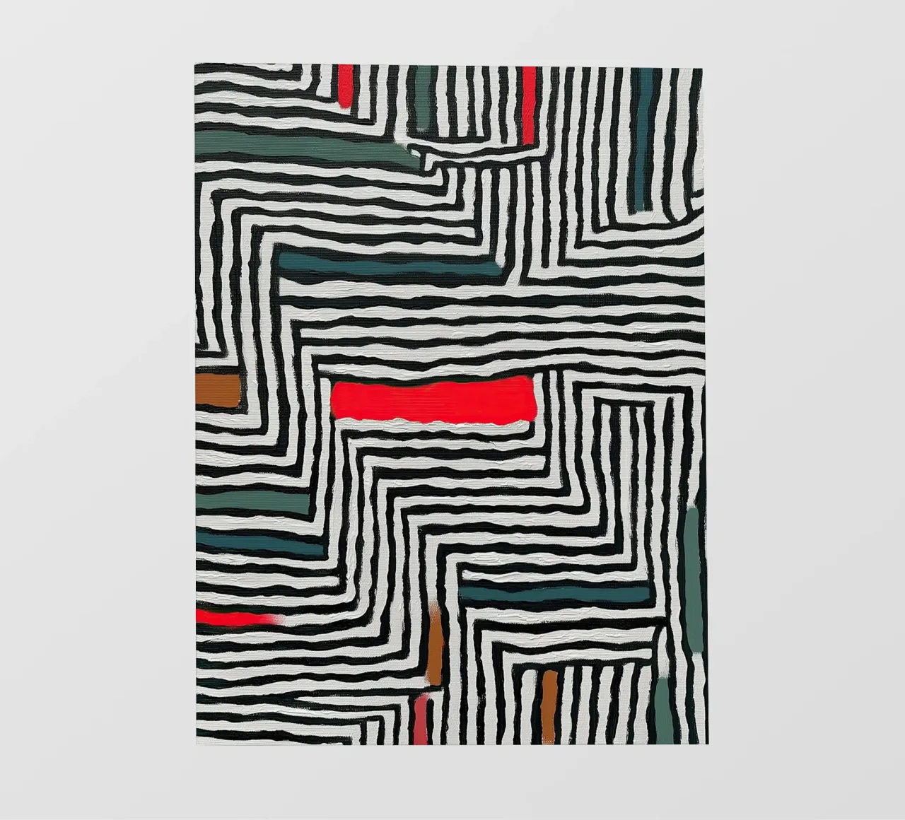 Circle & Leaf Pattern fotobehang van Sienna Atelier