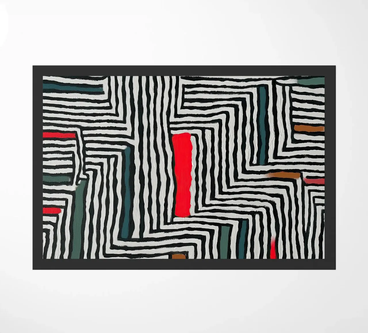 Kreis & Blatt-Muster Fußmatte von Sienna Atelier