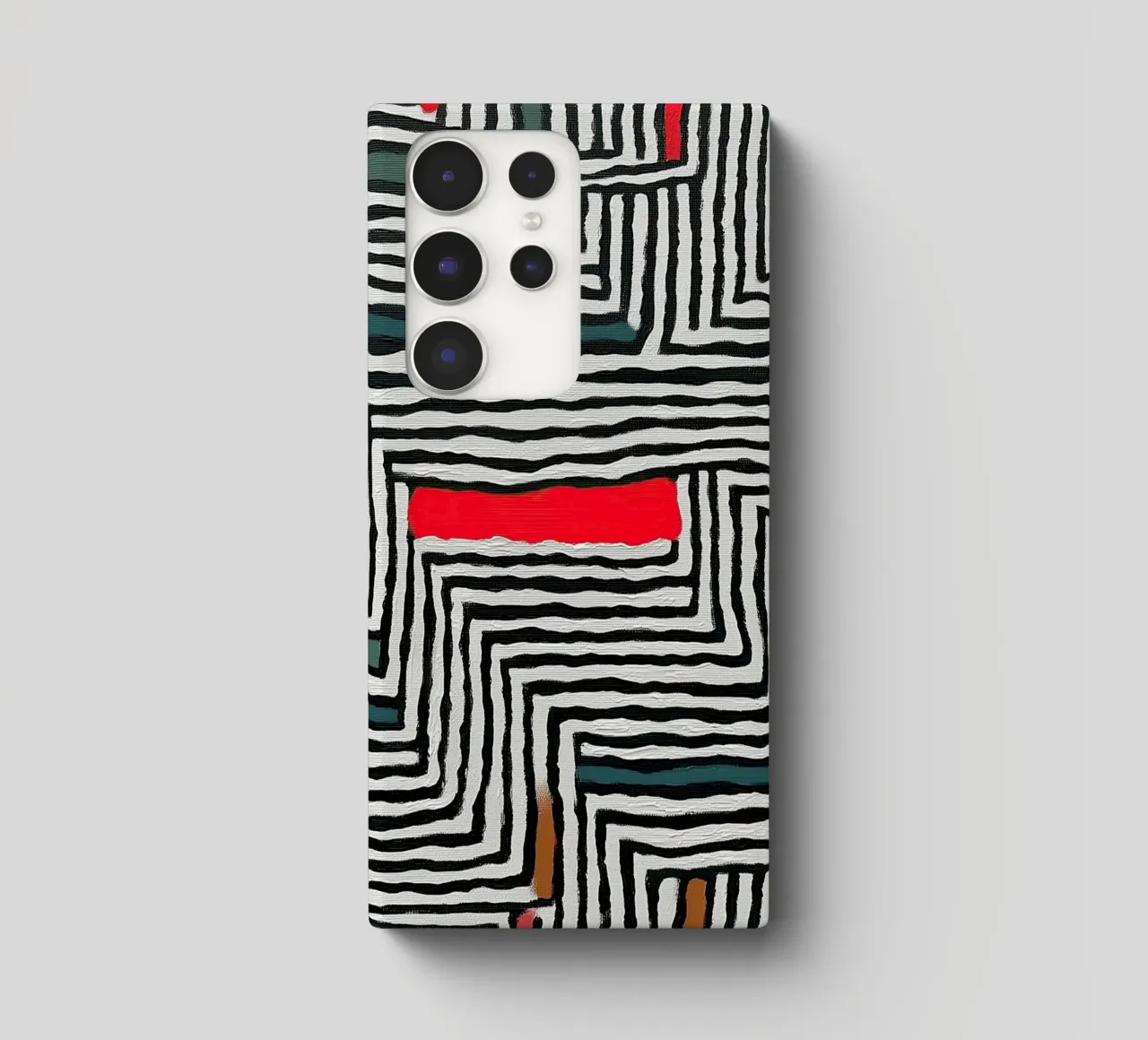 Motivo a cerchi e foglie cover samsung da Sienna Atelier