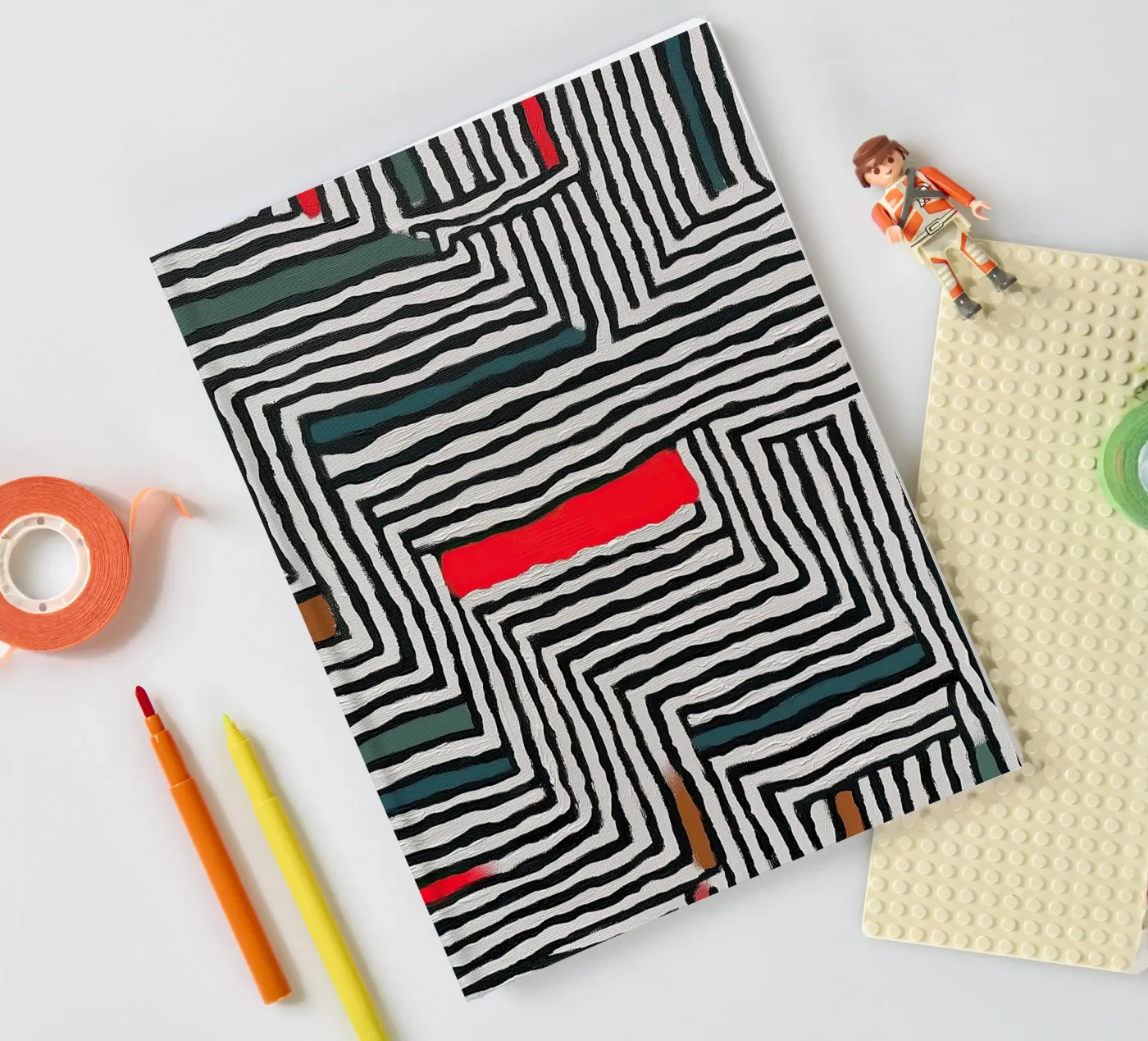 Cirkel & bladpatroon notitieboek van Sienna Atelier