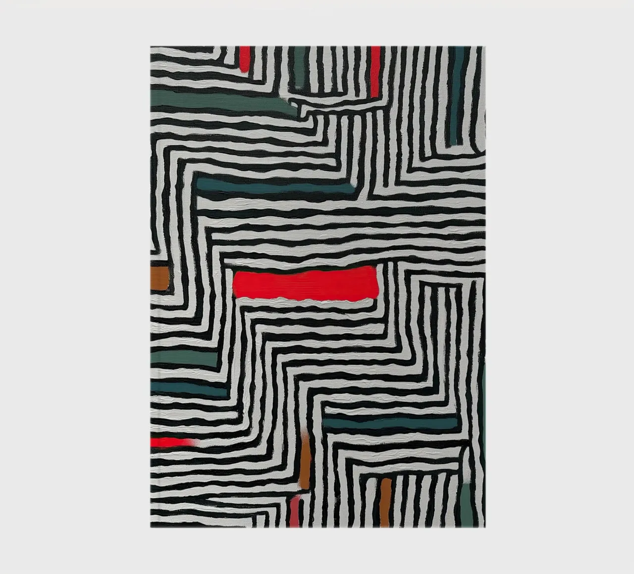 Circle & Leaf Pattern notebook by Sienna Atelier