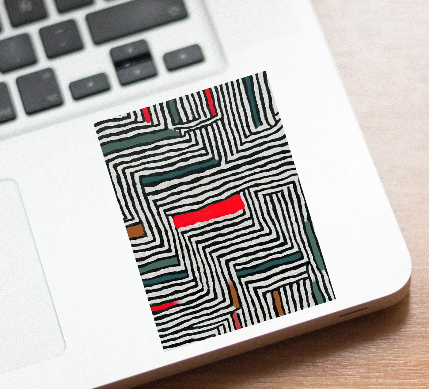 Circle & Leaf Pattern Sticker von Sienna Atelier