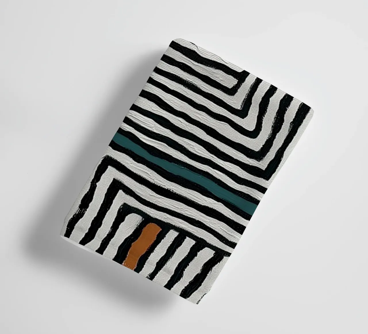 Circle & Leaf Pattern towel by Sienna Atelier