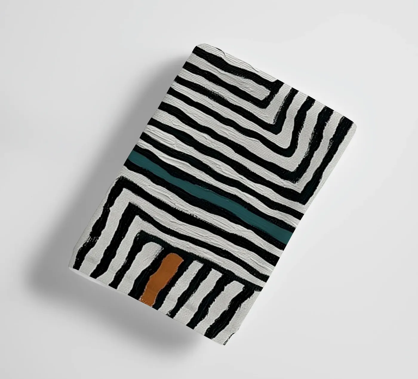 Circle & Leaf Pattern towel by Sienna Atelier