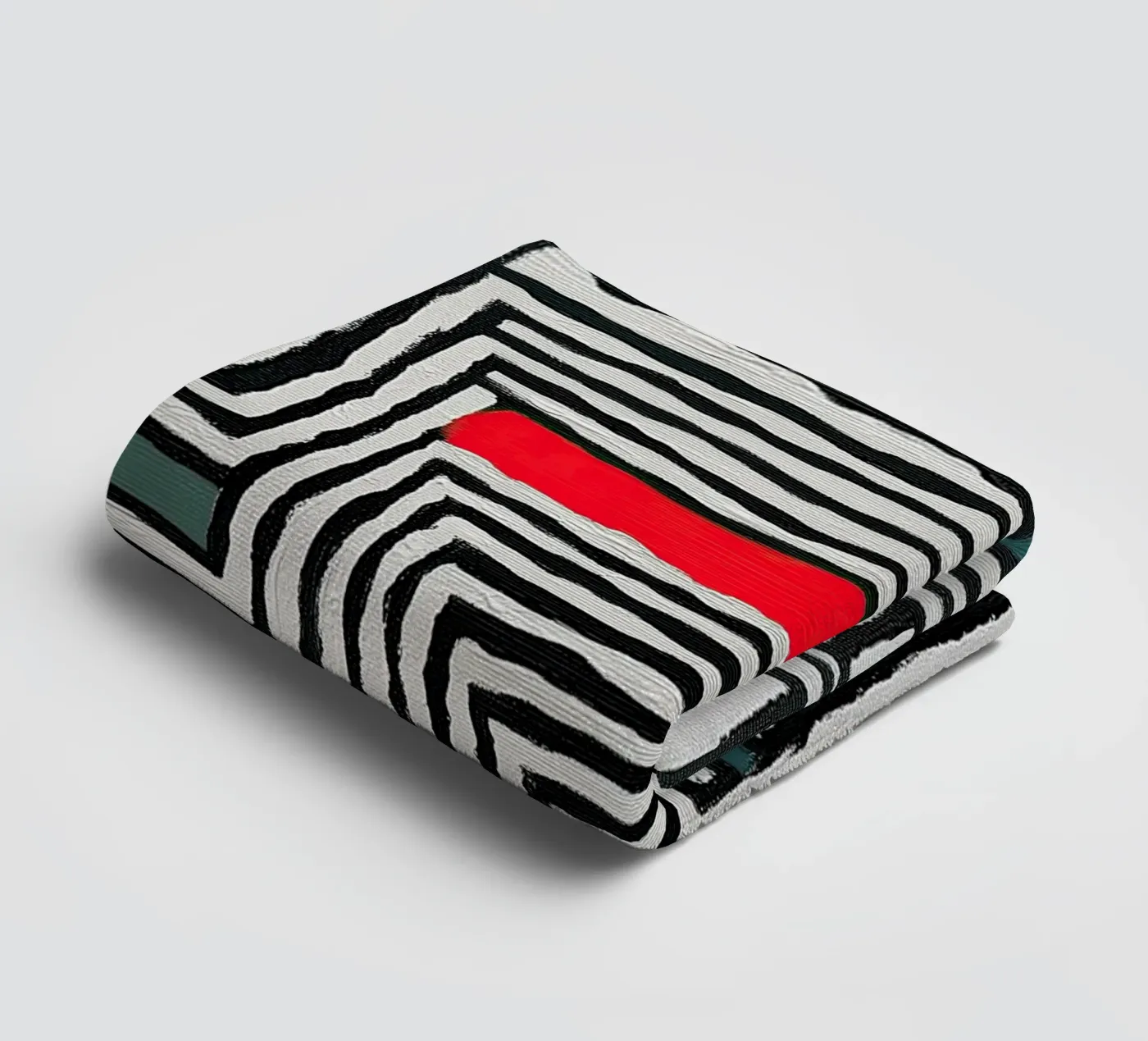 Circle & Leaf Pattern towel by Sienna Atelier