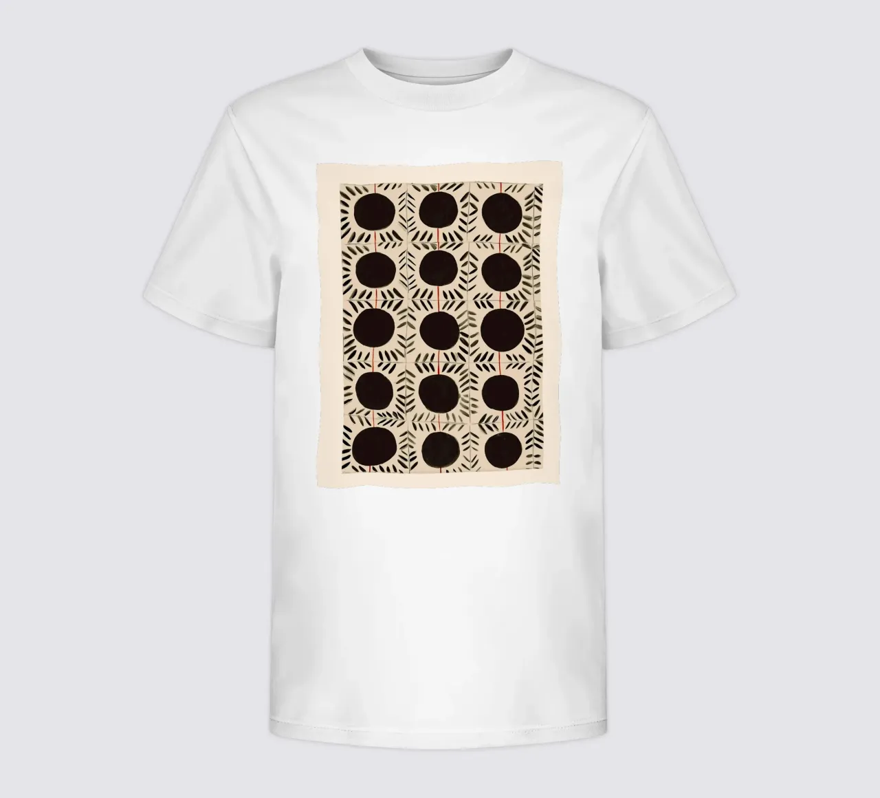 Cirkel & bladpatroon kinder t-shirt van Sienna Atelier