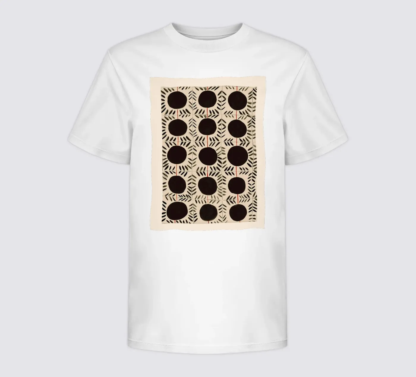 Kreis & Blatt-Muster Kinder T-Shirt von Sienna Atelier