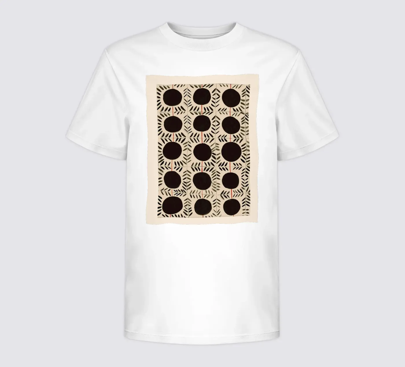 Kreis & Blatt-Muster Kinder T-Shirt von Sienna Atelier