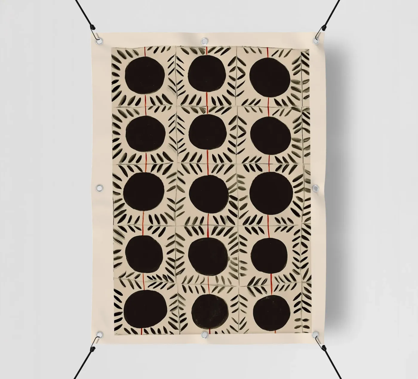 Circle & Leaf Pattern bâche pvc de Sienna Atelier