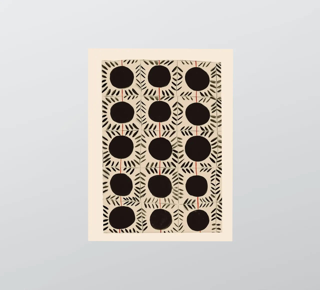 Cirkel & bladpatroon sticker van Sienna Atelier