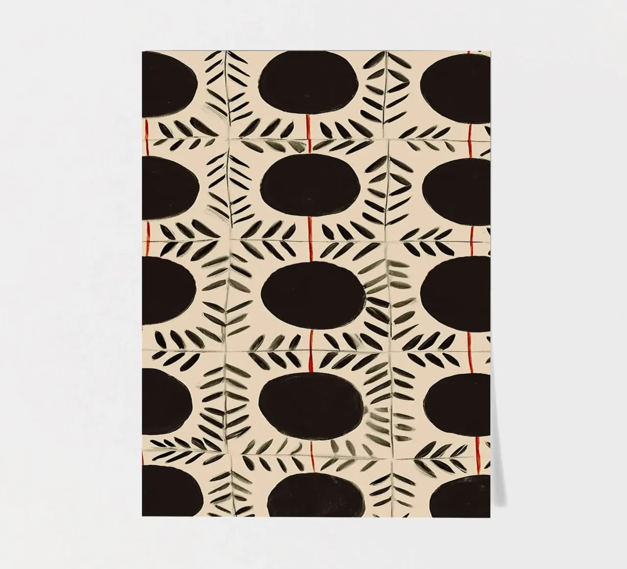 Circle & Leaf Pattern sticker sheet by Sienna Atelier