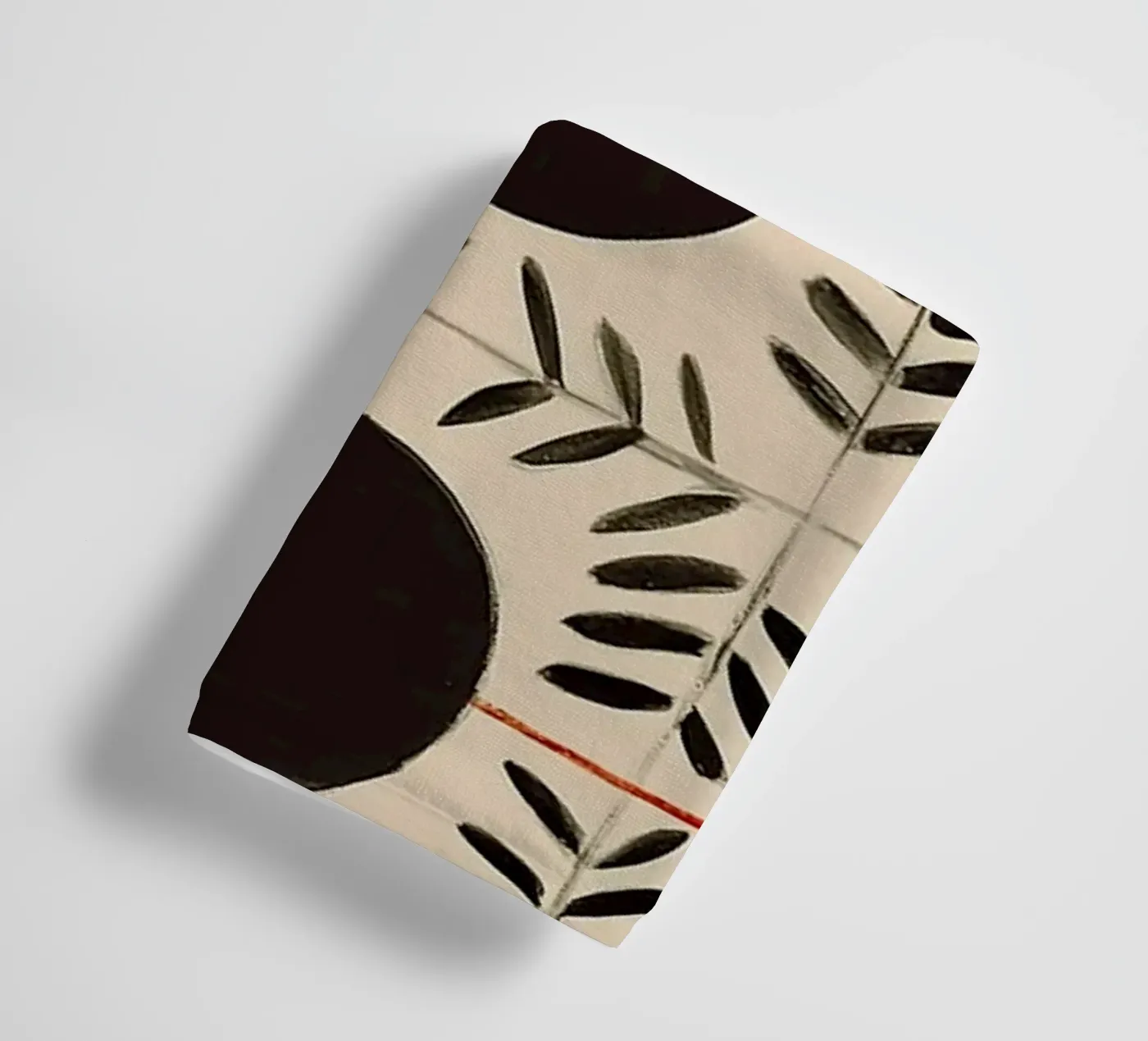 Circle & Leaf Pattern Handtuch von Sienna Atelier