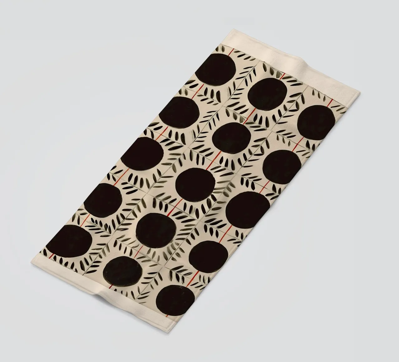 Circle & Leaf Pattern telo mare da Sienna Atelier