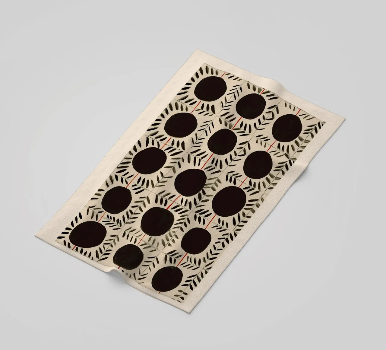 Circle & Leaf Pattern telo mare da Sienna Atelier