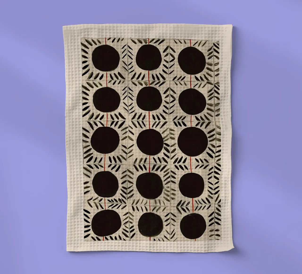 Circle & Leaf Pattern torchon de Sienna Atelier