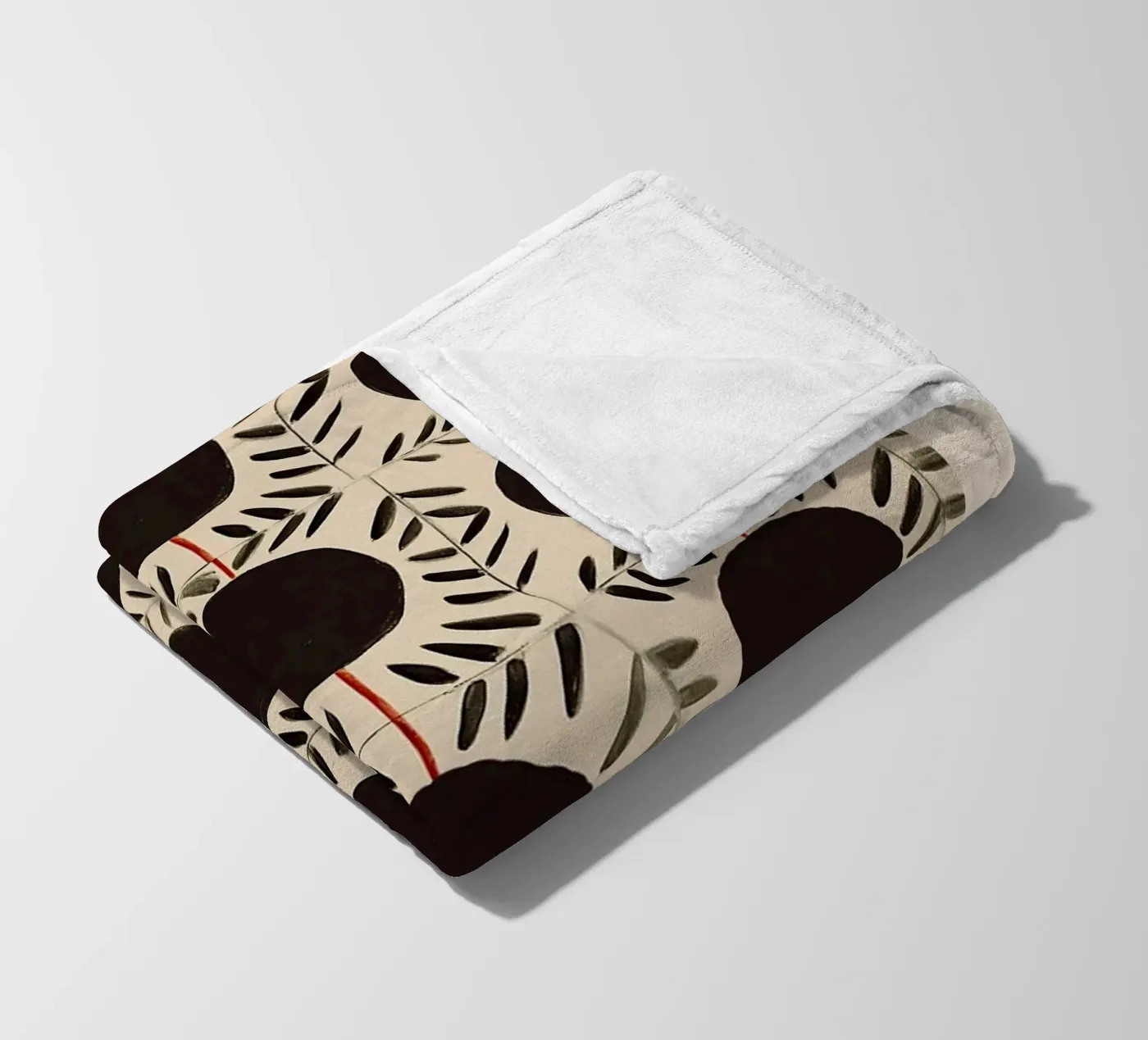 Circle & Leaf Pattern coperta in pile da Sienna Atelier