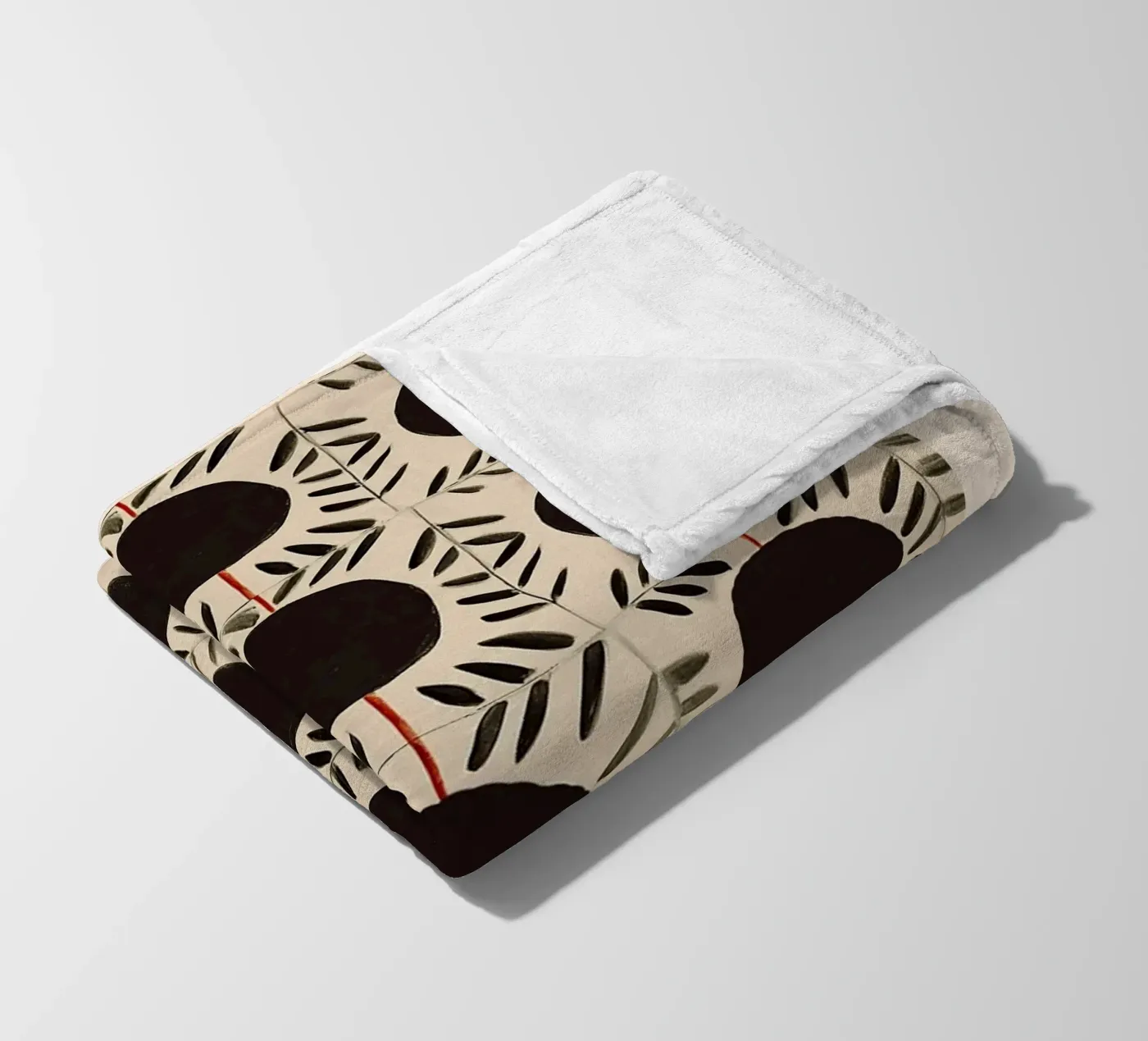 Circle & Leaf Pattern coperta in pile da Sienna Atelier