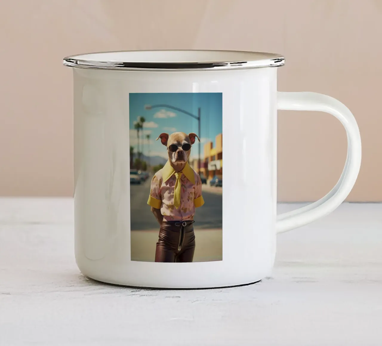 Kyle Emaille Tasse von Affiches Chien Originales – Dogland