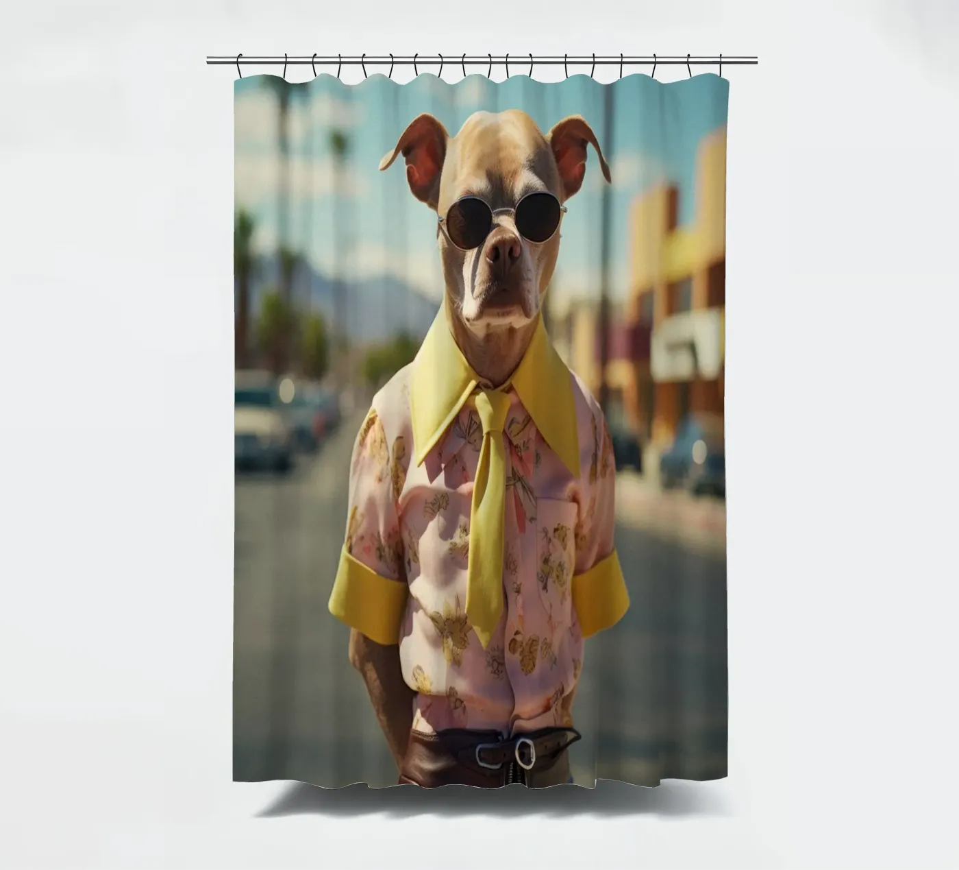 Kyle douchegordijn van Affiches Chien Originales – Dogland