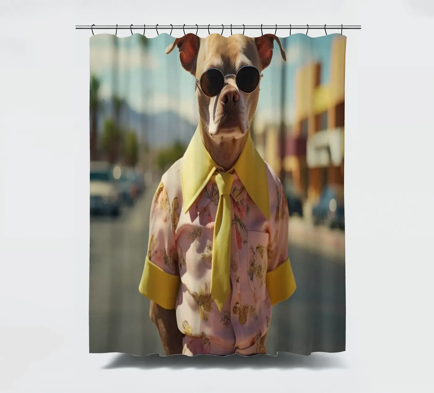 Kyle douchegordijn van Affiches Chien Originales – Dogland