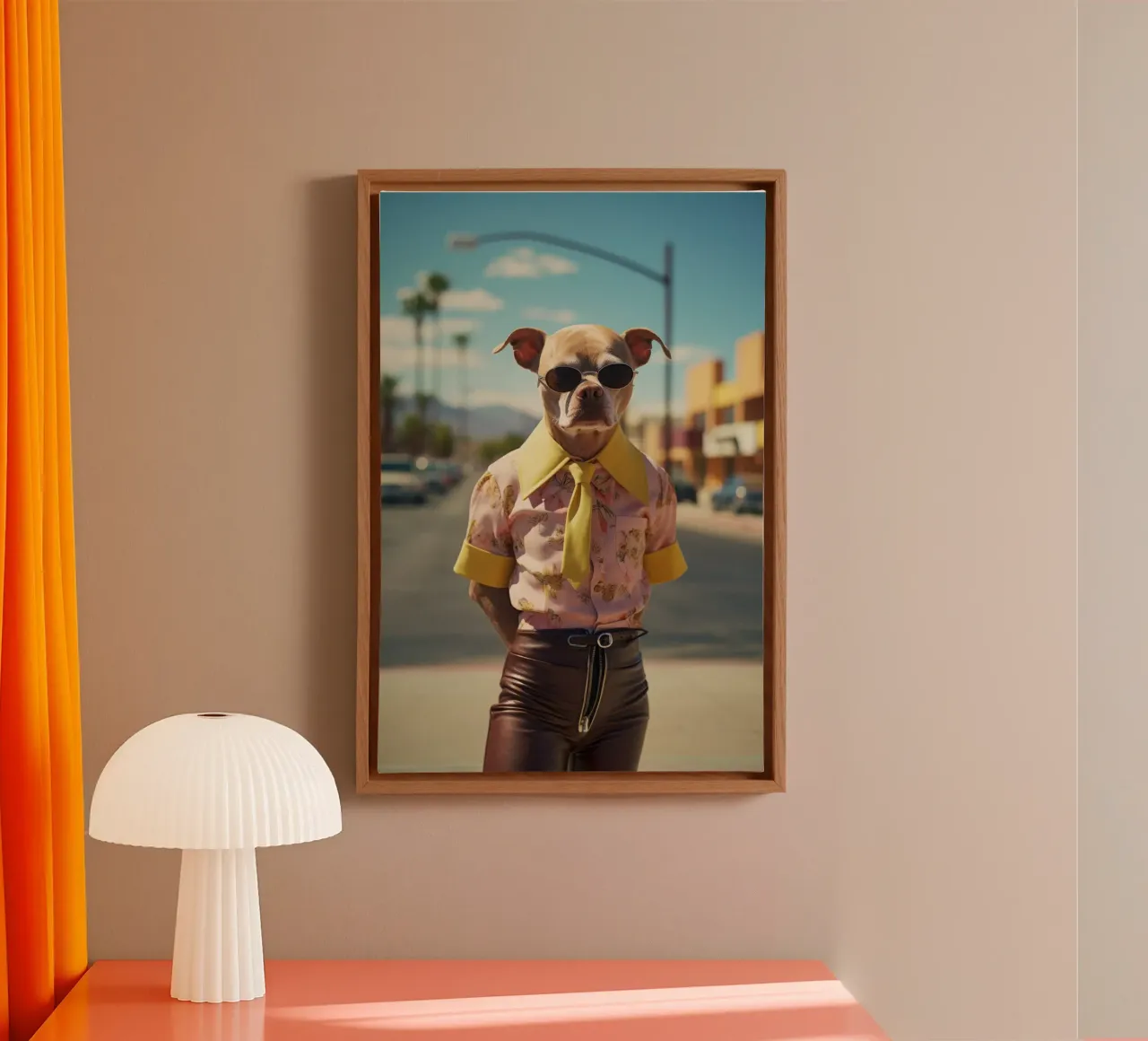 Kyle tela con Cornice a cassetta da Affiches Chien Originales – Dogland