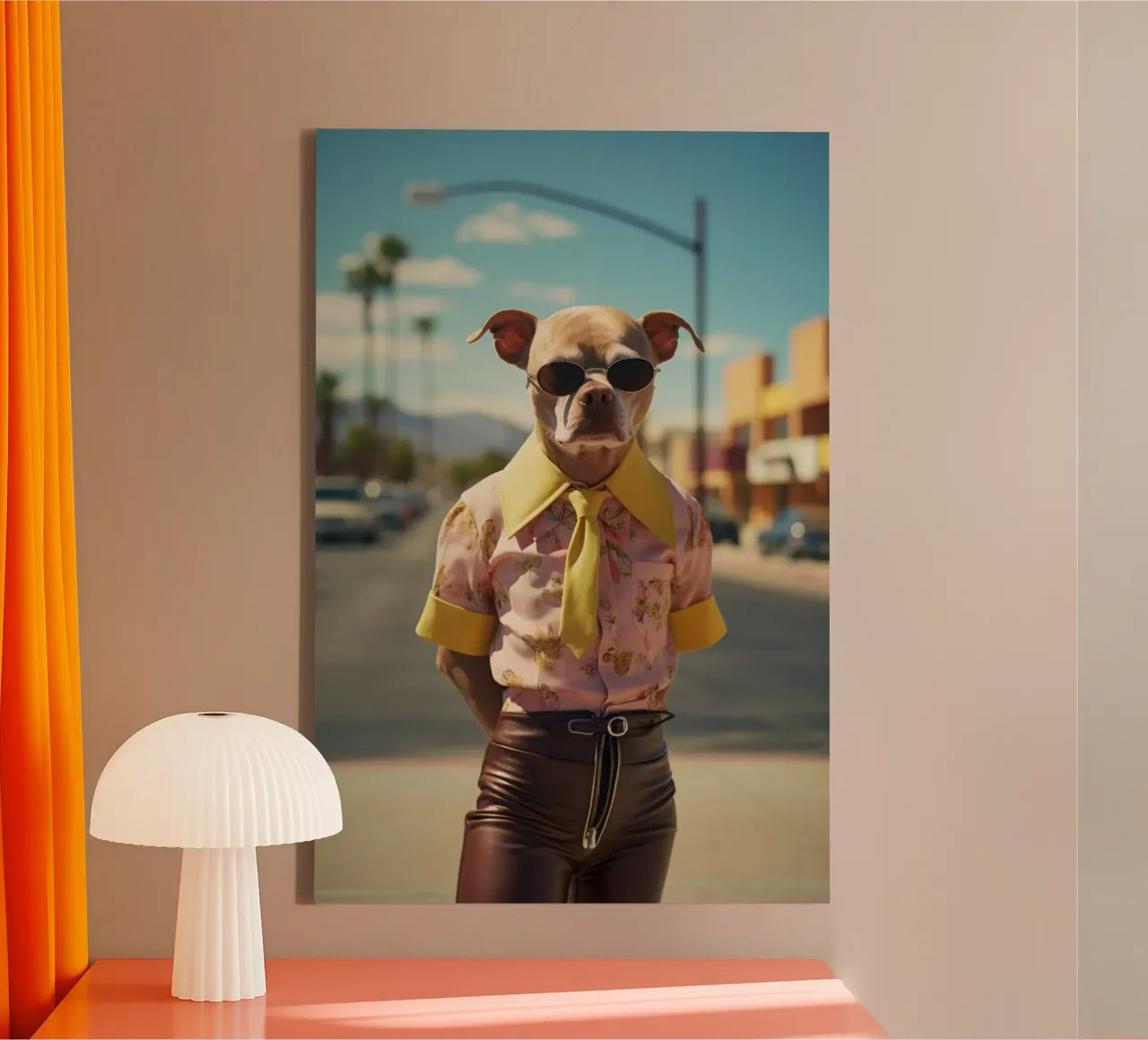 Kyle tela con Cornice a cassetta da Affiches Chien Originales – Dogland