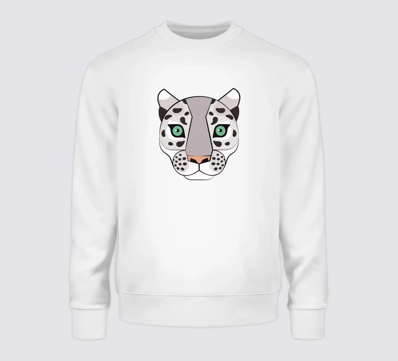 Snow Leopard sweatshirt by Lidia Blomgren