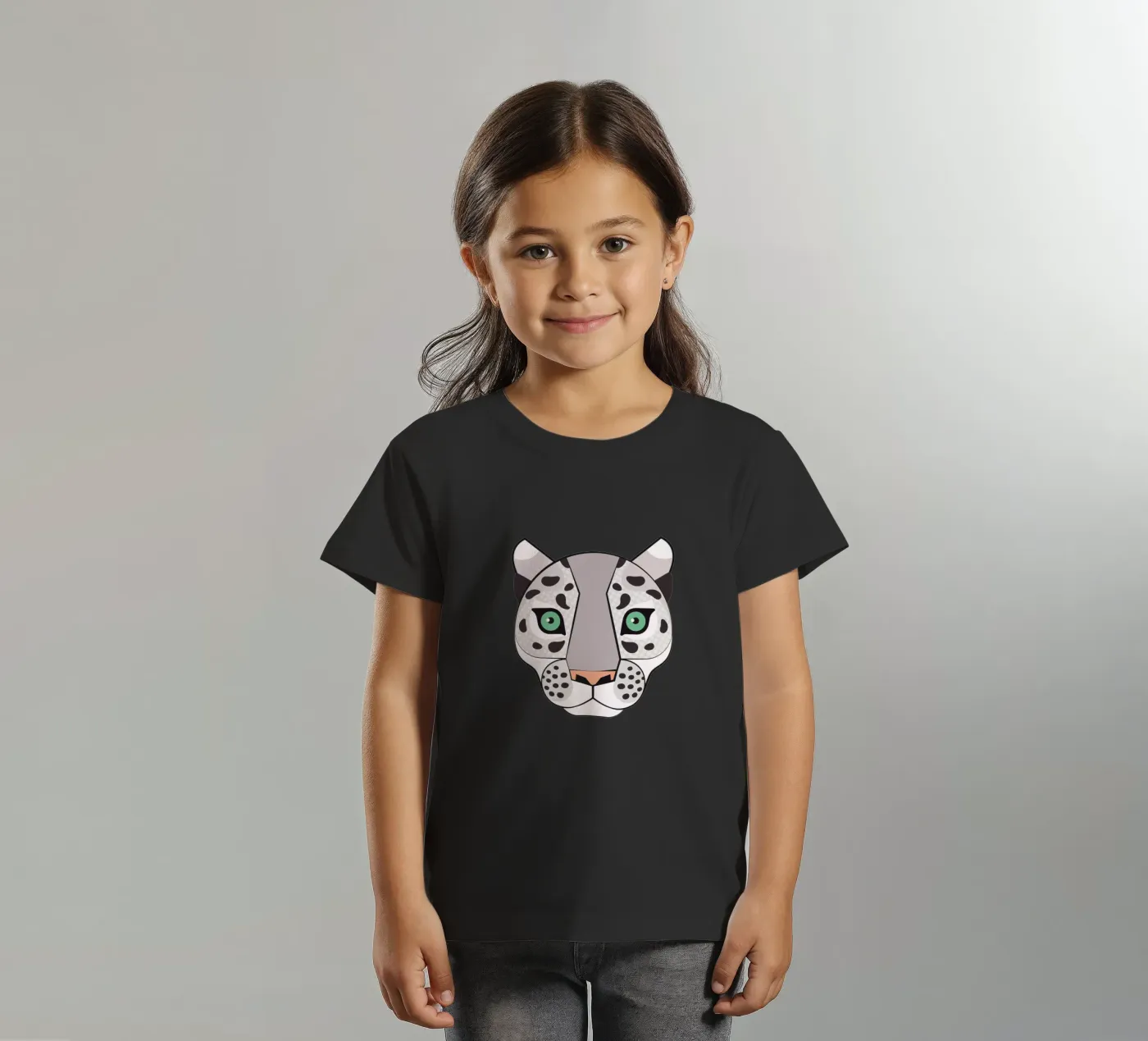 Snow Leopard kinder t-shirt van Lidia Blomgren
