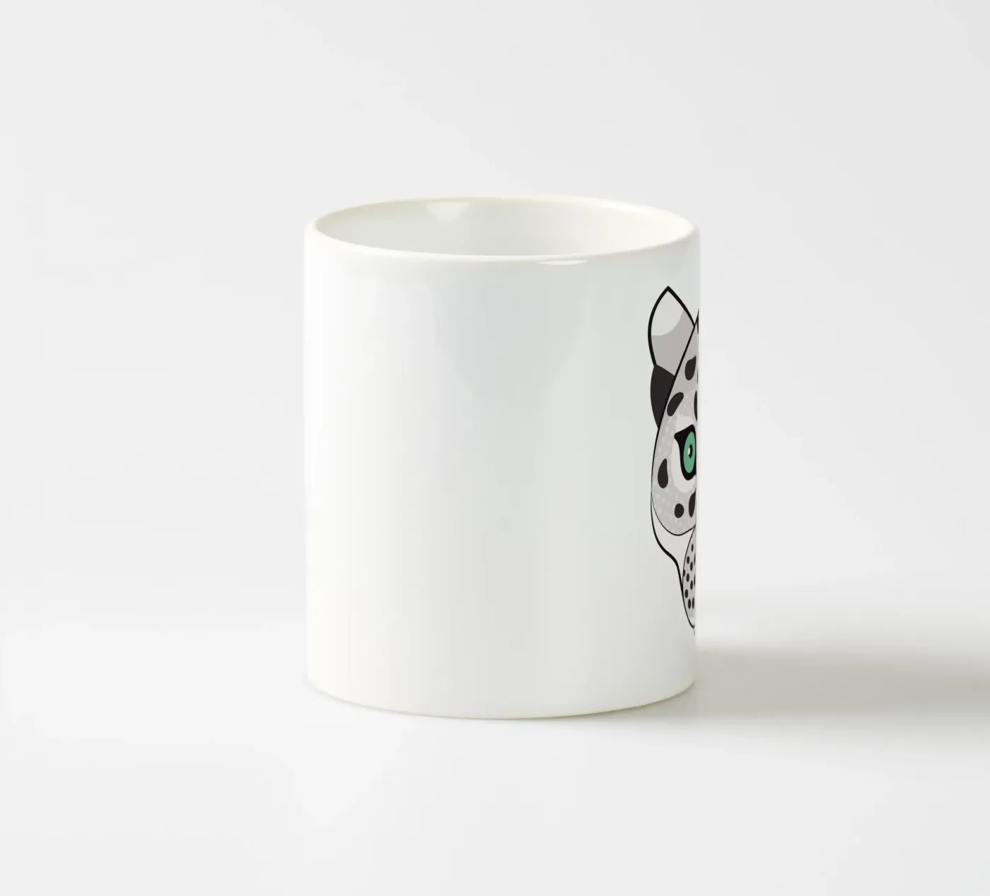 Snow Leopard ceramic mug by Lidia Blomgren