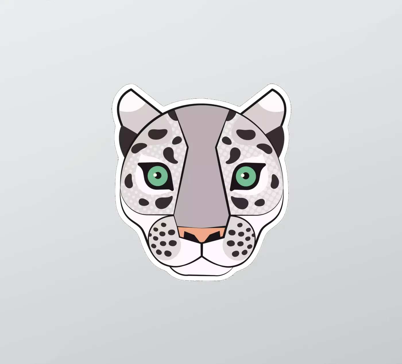 Snow Leopard sticker by Lidia Blomgren