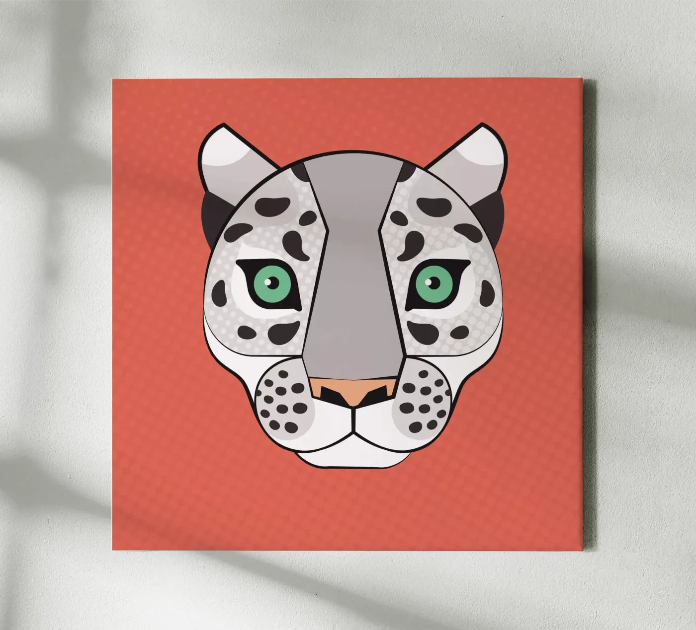 Snow Leopard canvas van Lidia Blomgren