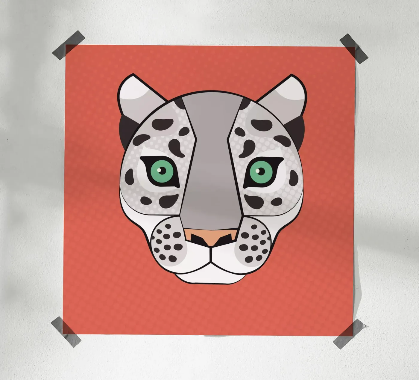 Snow Leopard poster van Lidia Blomgren