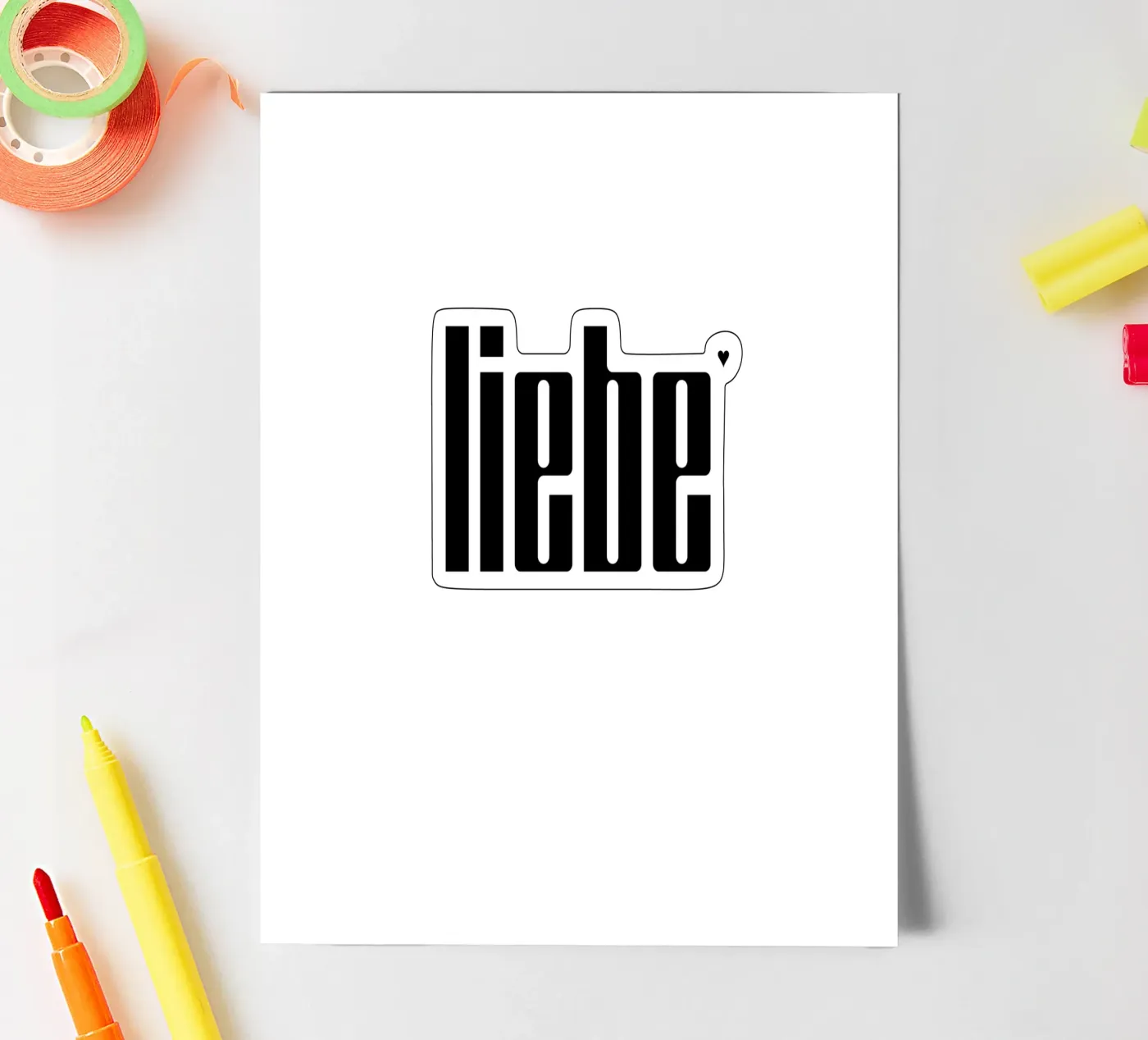 Liebe sticker sheet by typolover