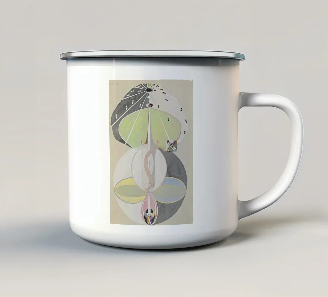 Hilma af klint albero della conoscenza 5 tazza in smalto da 100 masterpieces