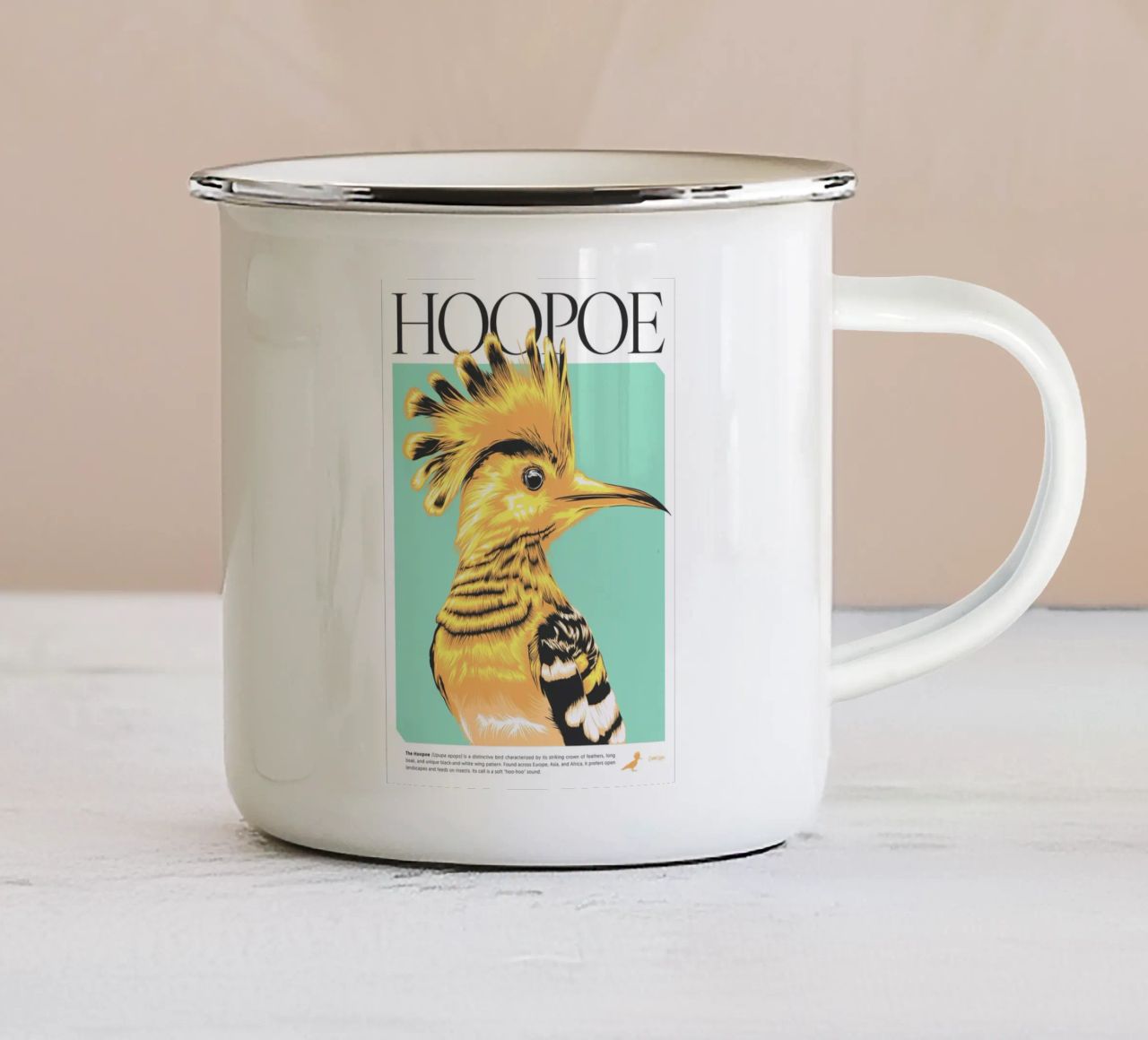HOOPOE tazza in smalto da Cranio Dsgn
