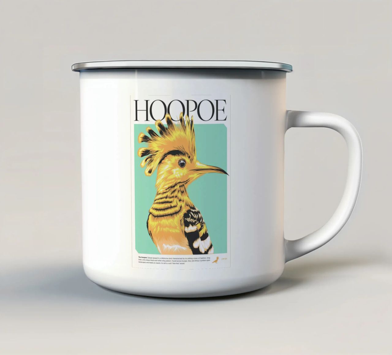HOOPOE tazza in smalto da Cranio Dsgn
