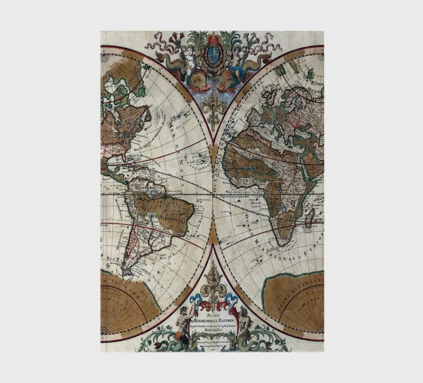 ancienne carte du monde carnet de 100 Historical Maps