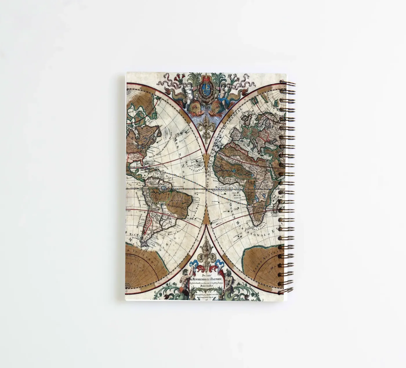 old world map spiral notebook by 100 Historical Maps